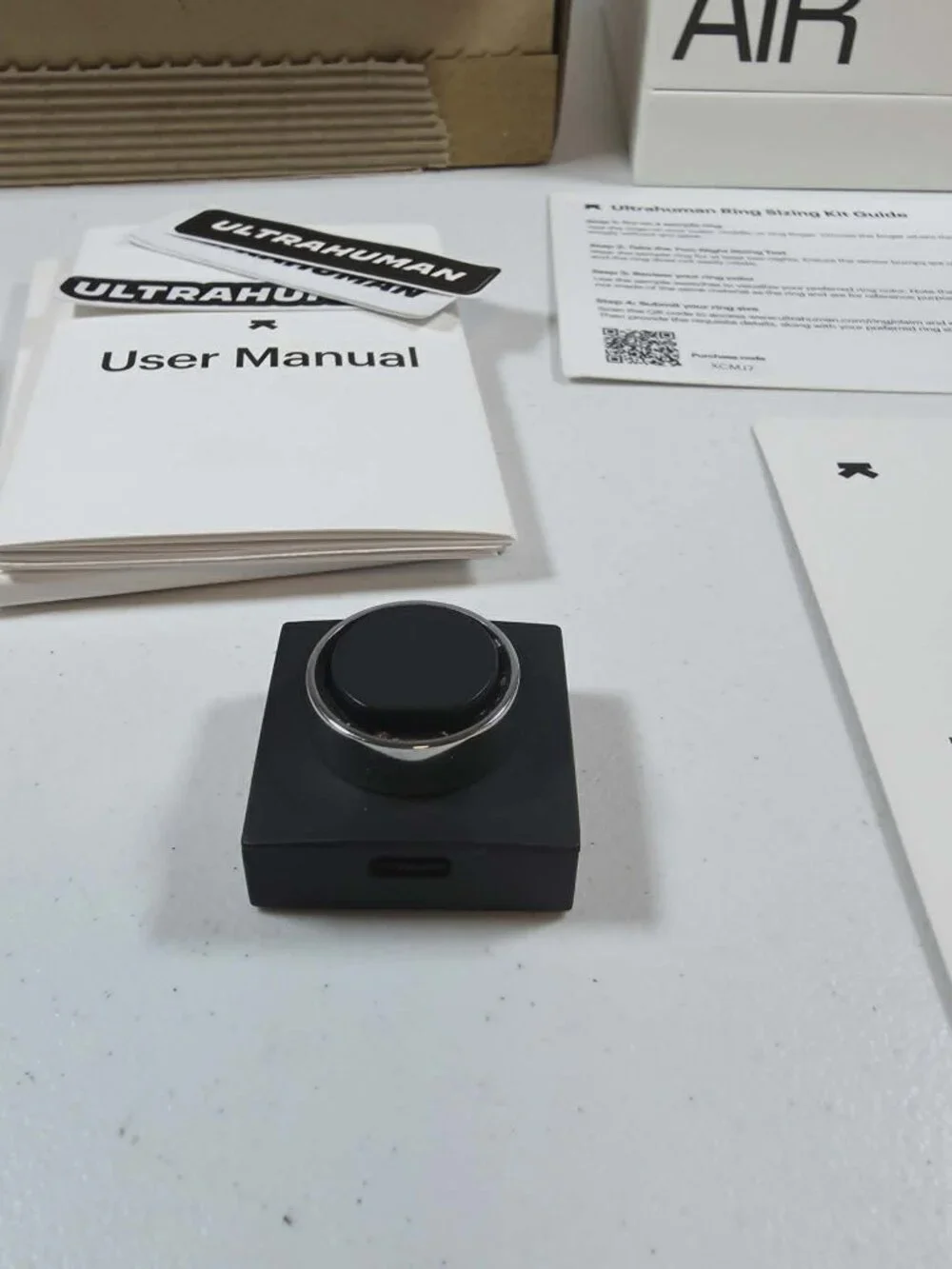 ULTRA HUMAN AIR SMART RING HEALTH MONITOR AIR SILVER SIZE 9 NEW